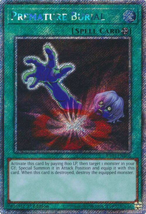 Premature Burial (Platinum Secret Rare) [RA03-EN103] Platinum Secret Rare | Chromatic Games