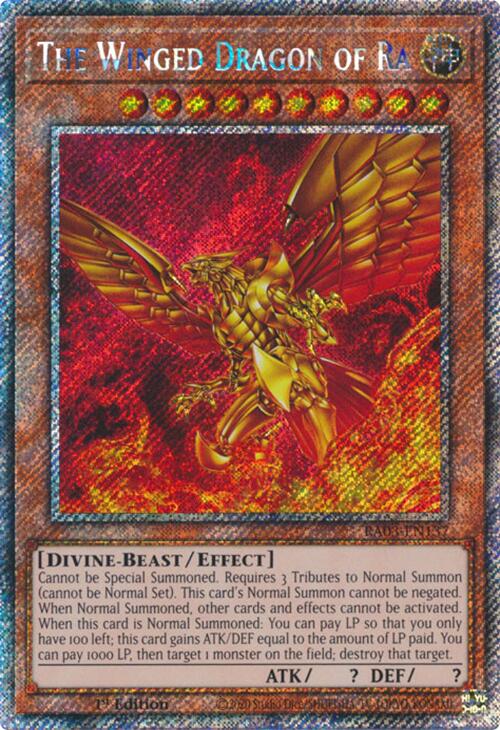 The Winged Dragon of Ra (Platinum Secret Rare) [RA03-EN137] Platinum Secret Rare | Chromatic Games