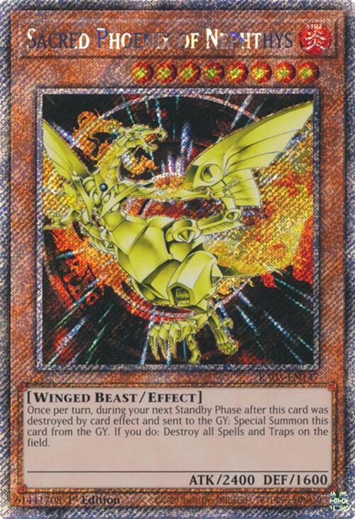 Sacred Phoenix of Nephthys (Platinum Secret Rare) [RA03-EN147] Platinum Secret Rare | Chromatic Games