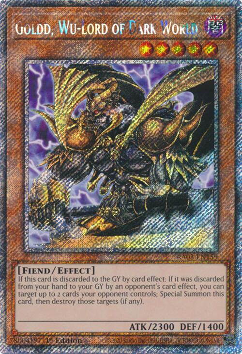 Goldd, Wu-Lord of Dark World (Platinum Secret Rare) [RA03-EN159] Platinum Secret Rare | Chromatic Games