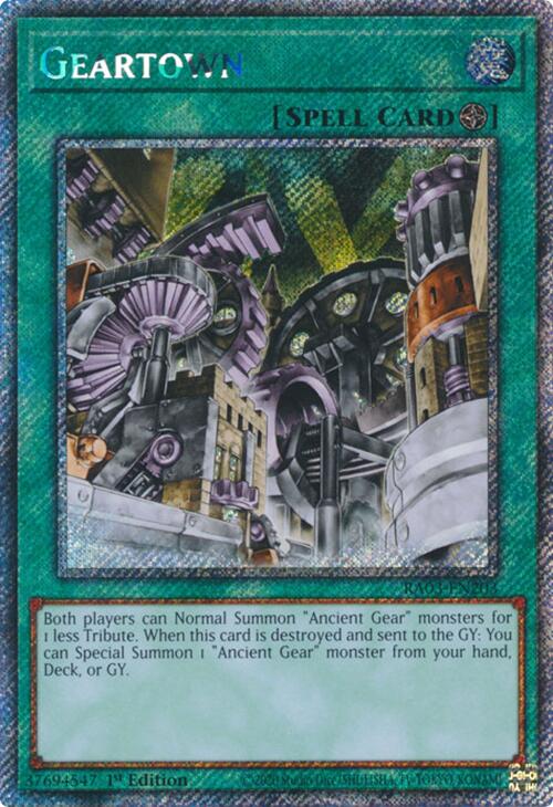 Geartown (Platinum Secret Rare) [RA03-EN203] Platinum Secret Rare | Chromatic Games