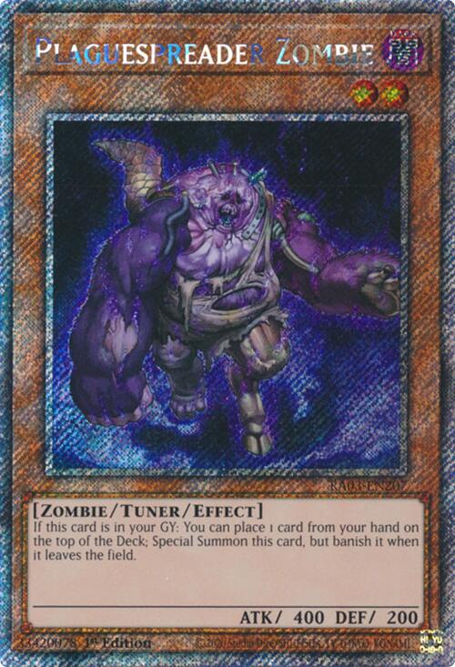 Plaguespreader Zombie (Platinum Secret Rare) [RA03-EN207] Platinum Secret Rare | Chromatic Games