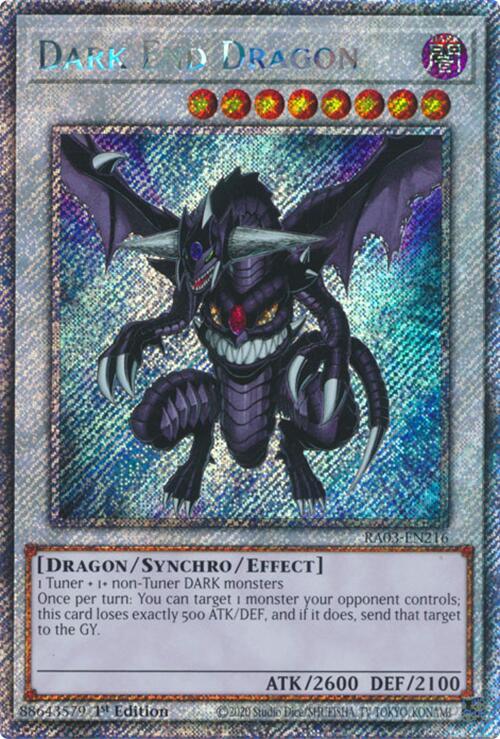 Dark End Dragon (Platinum Secret Rare) [RA03-EN216] Platinum Secret Rare | Chromatic Games