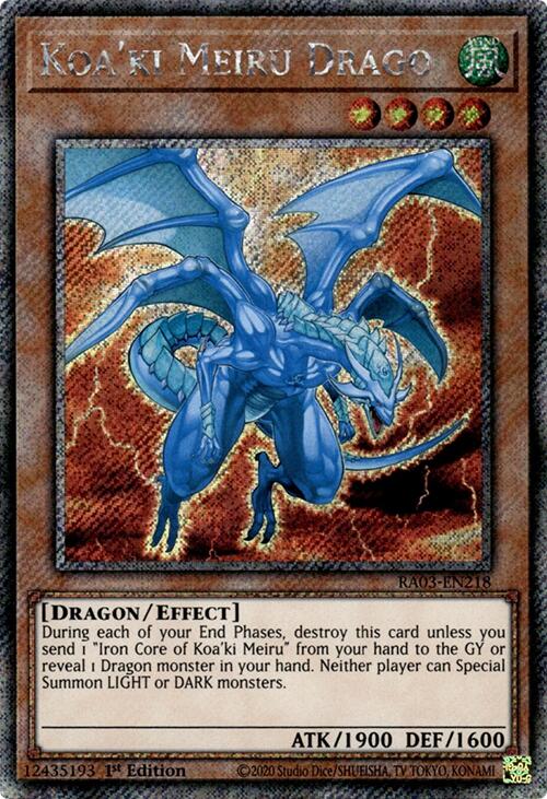 Koa'ki Meiru Drago (Platinum Secret Rare) [RA03-EN218] Platinum Secret Rare | Chromatic Games