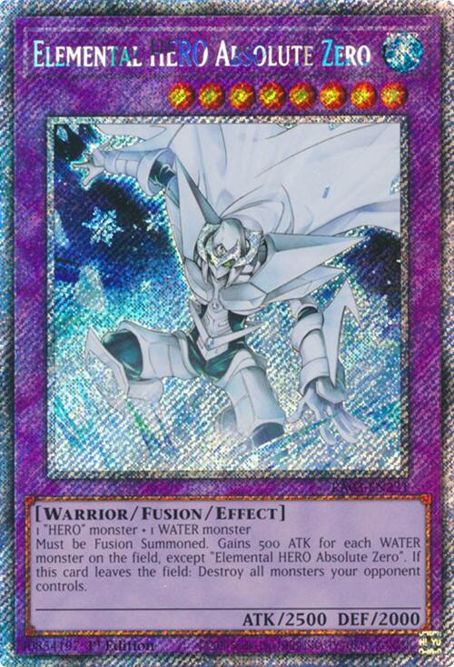 Elemental HERO Absolute Zero (Platinum Secret Rare) [RA03-EN231] Platinum Secret Rare | Chromatic Games