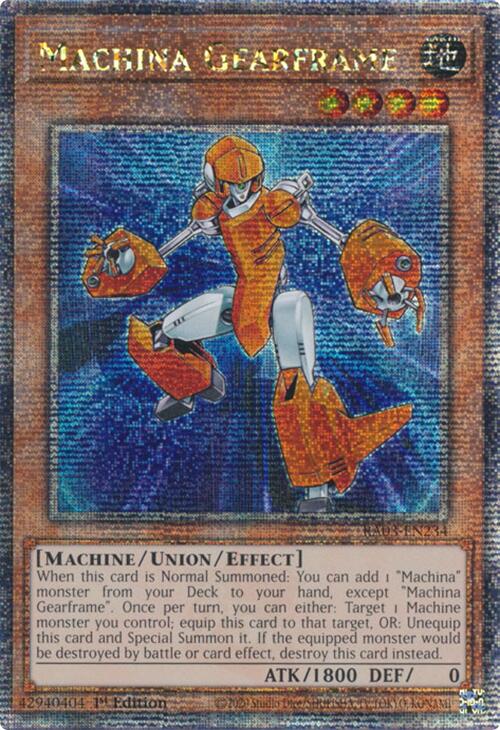Machina Gearframe (Quarter Century Secret Rare) [RA03-EN234] Quarter Century Secret Rare | Chromatic Games