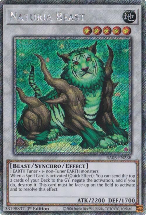 Naturia Beast (Platinum Secret Rare) [RA03-EN238] Platinum Secret Rare | Chromatic Games