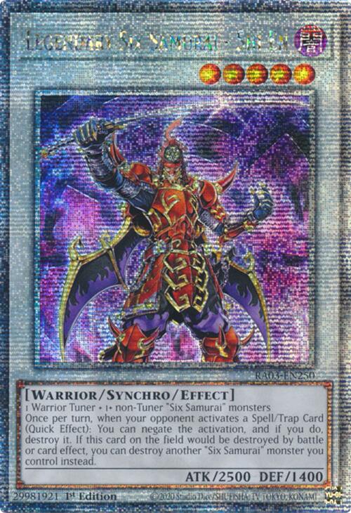 Legendary Six Samurai - Shi En (Quarter Century Secret Rare) [RA03-EN250] Quarter Century Secret Rare | Chromatic Games