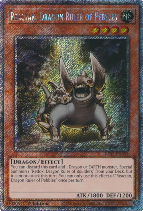 Reactan, Dragon Ruler of Pebbles (Platinum Secret Rare) [RA03-EN254] Platinum Secret Rare | Chromatic Games