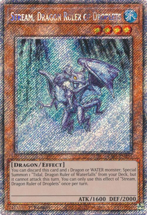 Stream, Dragon Ruler of Droplets (Platinum Secret Rare) [RA03-EN255] Platinum Secret Rare | Chromatic Games