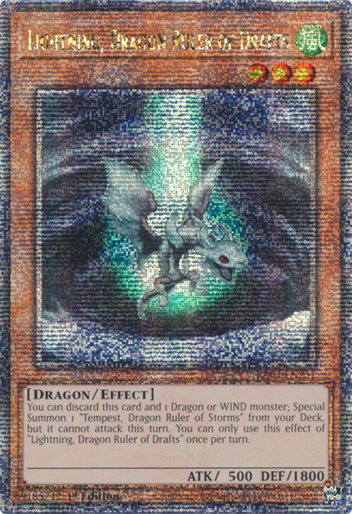 Lightning, Dragon Ruler of Drafts (Quarter Century Secret Rare) [RA03-EN257] Quarter Century Secret Rare | Chromatic Games