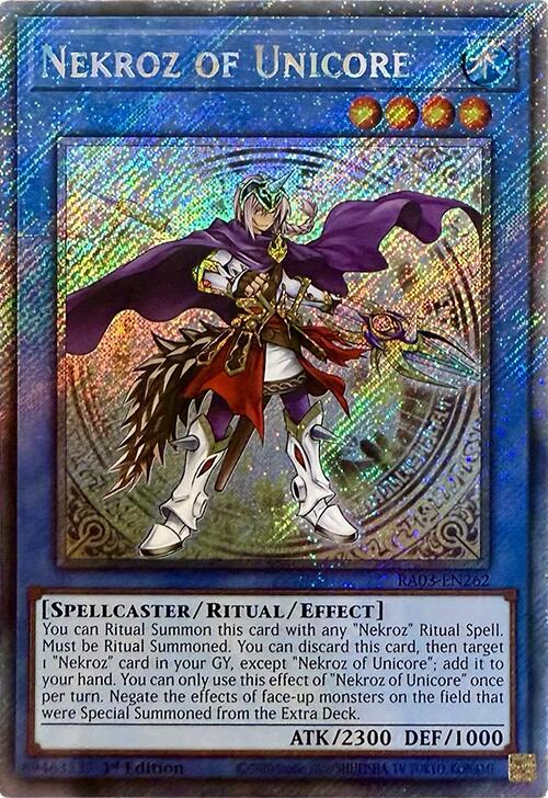 Nekroz of Unicore (Platinum Secret Rare) [RA03-EN262] Platinum Secret Rare | Chromatic Games