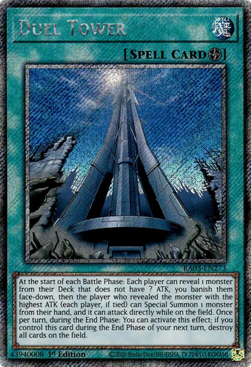 Duel Tower (Platinum Secret Rare) [RA03-EN273] Platinum Secret Rare | Chromatic Games