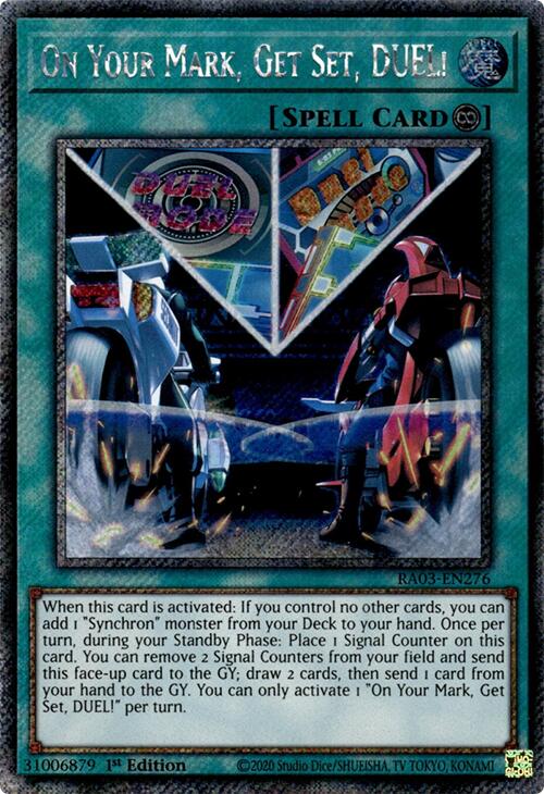 On Your Mark, Get Set, DUEL! (Platinum Secret Rare) [RA03-EN276] Platinum Secret Rare | Chromatic Games