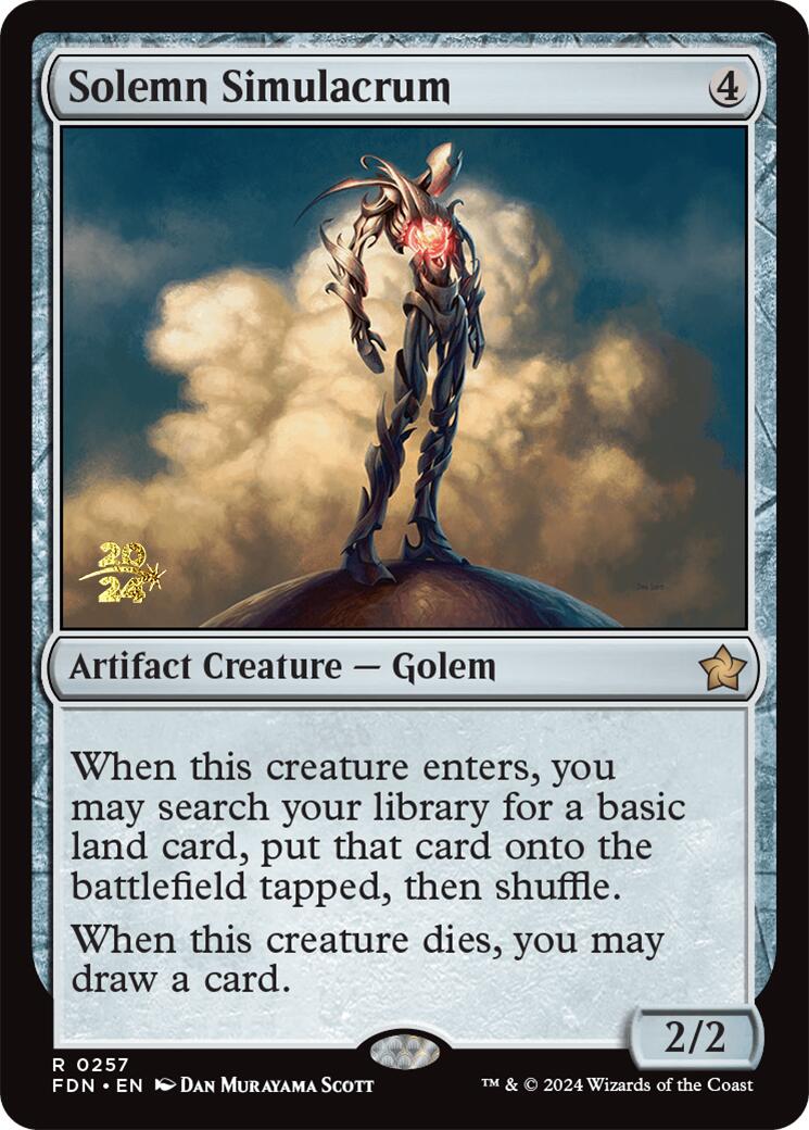 Solemn Simulacrum [Foundations Prerelease Promos] | Chromatic Games
