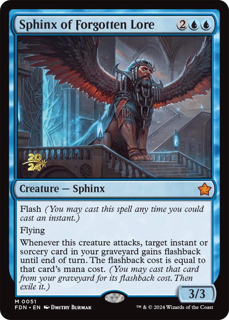 Sphinx of Forgotten Lore [Foundations Prerelease Promos] | Chromatic Games