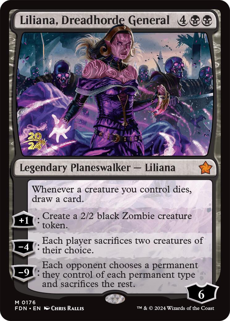 Liliana, Dreadhorde General [Foundations Prerelease Promos] | Chromatic Games