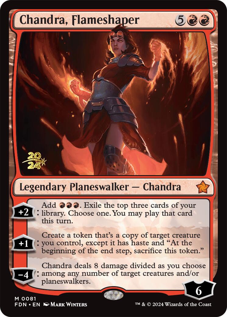 Chandra, Flameshaper [Foundations Prerelease Promos] | Chromatic Games