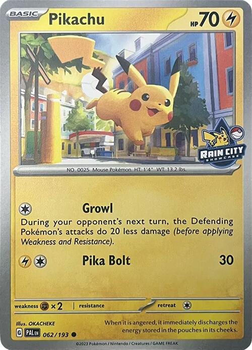 Pikachu (062/193) (Rain City Showcase) [Miscellaneous Cards] | Chromatic Games