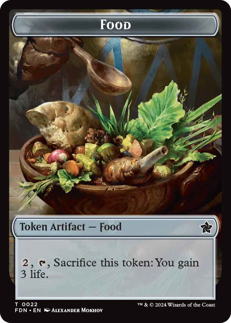 Food // Treasure Double-Sided Token [Foundations Tokens] | Chromatic Games