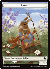 Rabbit // Soldier Double-Sided Token [Foundations Tokens] | Chromatic Games