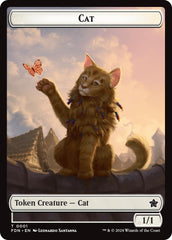 Spirit // Cat (0001) Doubled-Sided Token [Foundations Tokens] | Chromatic Games