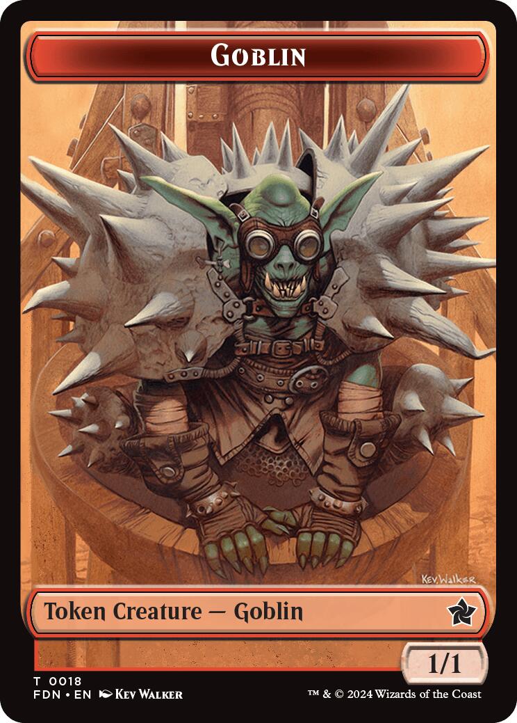 Drake // Goblin Doubled-Sided Token [Foundations Tokens] | Chromatic Games