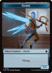 Faerie // Fish Doubled-Sided Token [Foundations Tokens] | Chromatic Games