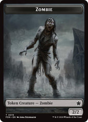 Zombie // Insect Doubled-Sided Token [Foundations Tokens] | Chromatic Games