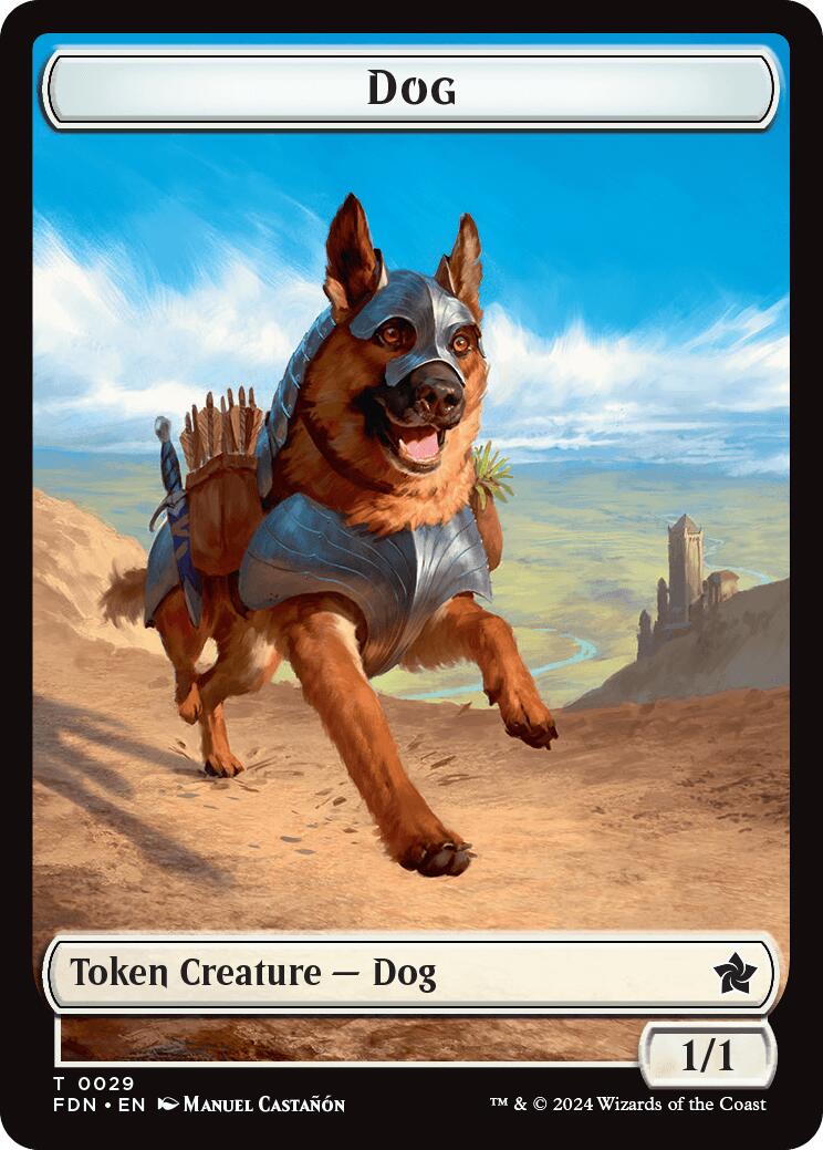 Dog // Beast (0033) Double-Sided Token [Foundations Tokens] | Chromatic Games