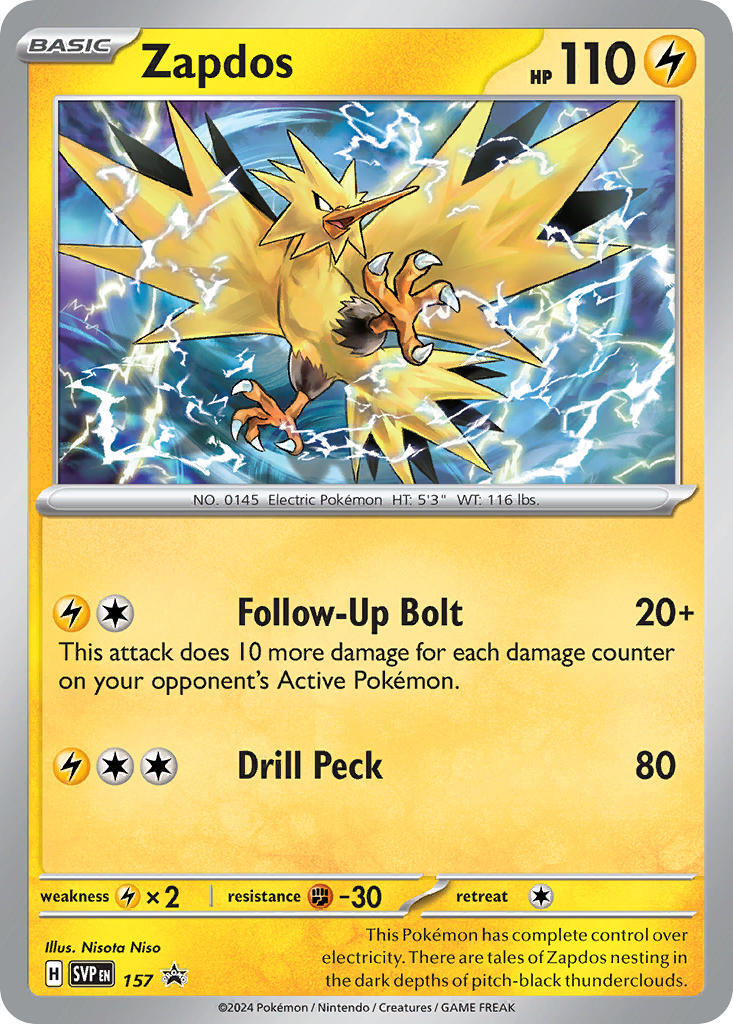 Zapdos (157) [Scarlet & Violet: Black Star Promos] | Chromatic Games