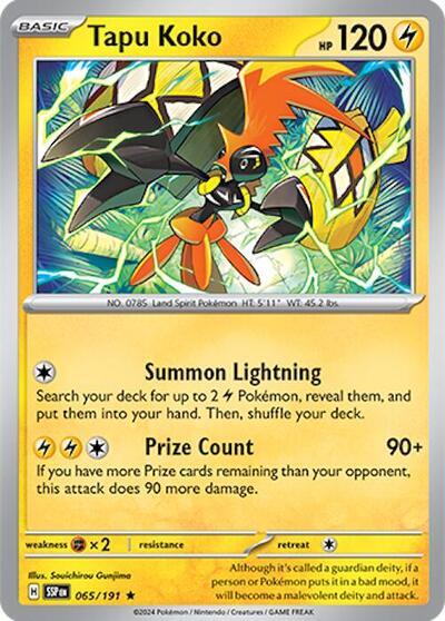 Tapu Koko (065/191) (Deck Exclusives) [Scarlet & Violet: Surging Sparks] | Chromatic Games