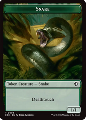 Zombie // Snake Double-Sided Token [Lorwyn Eclipsed Tokens] | Chromatic Games