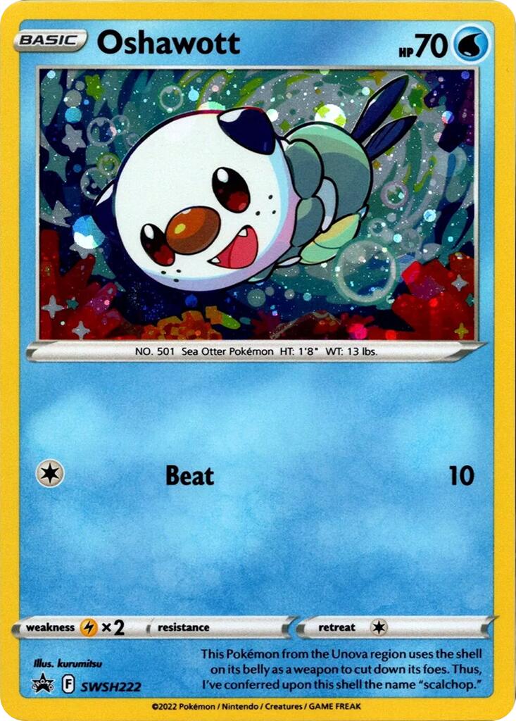 Oshawott (SWSH222) (Cosmo Holo) [Sword & Shield: Black Star Promos] | Chromatic Games