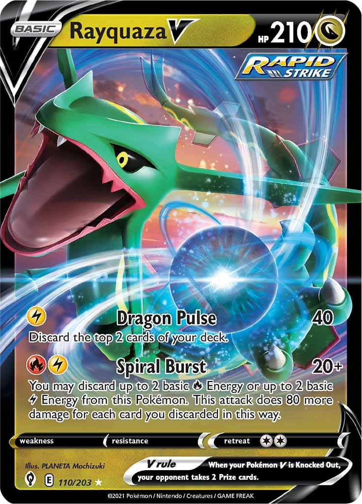 Rayquaza V (110/203) [Sword & Shield: Evolving Skies] | Chromatic Games