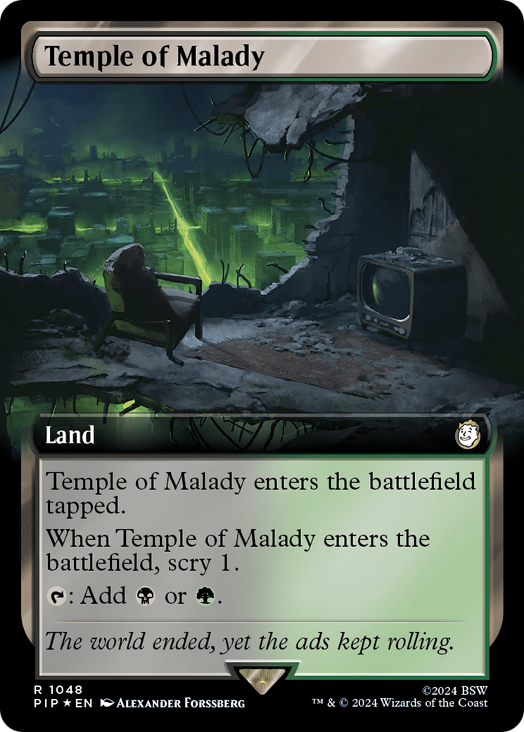 Temple of Malady (Extended Art) (Surge Foil) [Fallout] | Chromatic Games