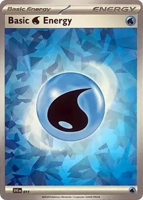 Basic Water Energy (011) (Cracked Ice Holo) [Scarlet & Violet: Stellar Crown] | Chromatic Games
