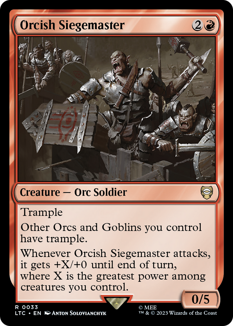 Orcish Siegemaster [The Lord of the Rings: Tales of Middle-Earth Commander] | Chromatic Games