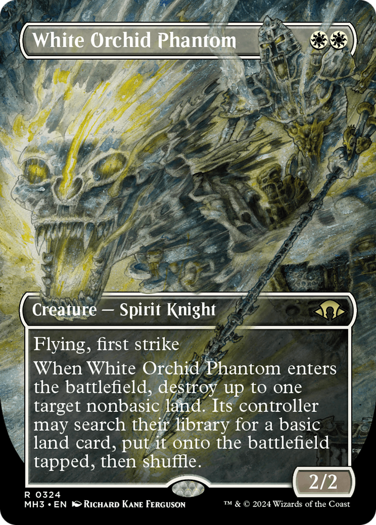 White Orchid Phantom (Borderless) [Modern Horizons 3] | Chromatic Games