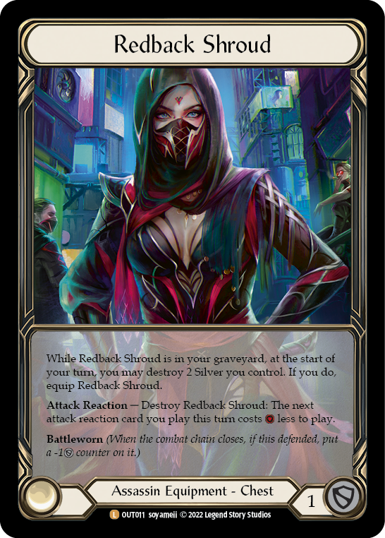 Redback Shroud (Extended Art Cold Foil) [OUT011] (Outsiders)  Cold Foil | Chromatic Games