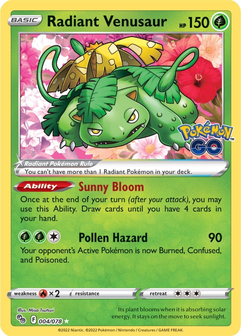 Radiant Venusaur (004/078) [Pokémon GO] | Chromatic Games