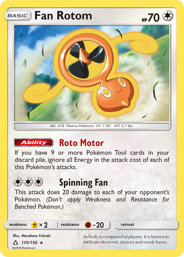 Fan Rotom (110/156) [Sun & Moon: Ultra Prism] | Chromatic Games