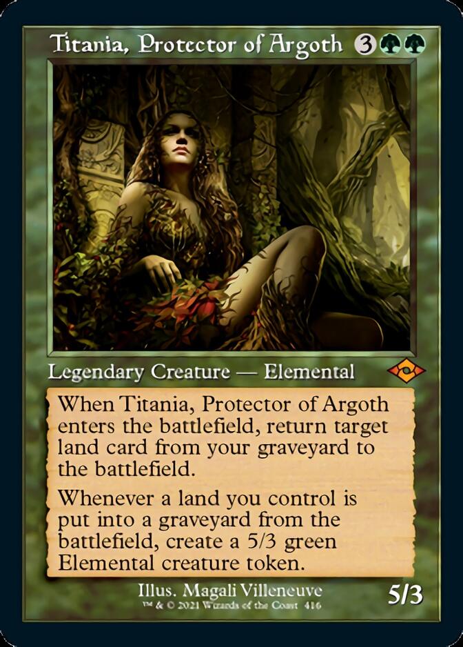 Titania, Protector of Argoth (Retro Foil Etched) [Modern Horizons 2] | Chromatic Games