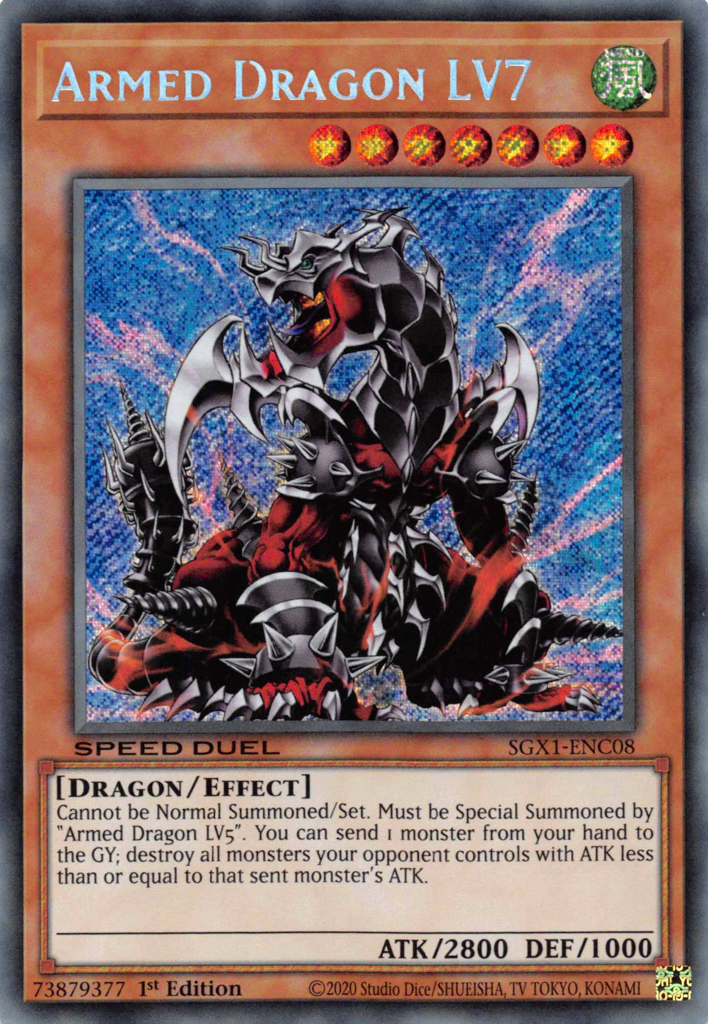 Armed Dragon LV7 [SGX1-ENC08] Secret Rare | Chromatic Games