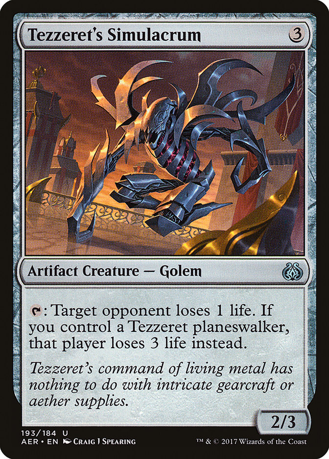 Tezzeret's Simulacrum 193/184 (Aether Revolt)  | Chromatic Games