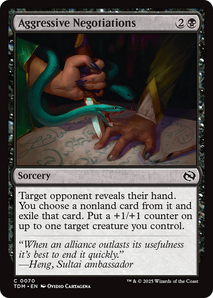 Aggressive Negotiations [Tarkir: Dragonstorm] | Chromatic Games