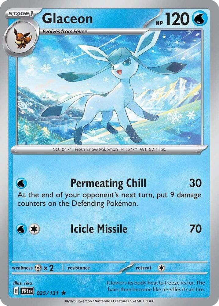 Glaceon (025/131) [Scarlet & Violet: Prismatic Evolutions] | Chromatic Games