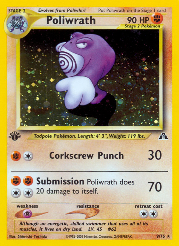 Poliwrath (9/75) [Neo Discovery 1st Edition] | Chromatic Games