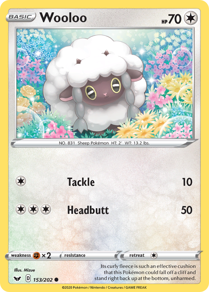 Wooloo (153/202) [Sword & Shield: Base Set] | Chromatic Games