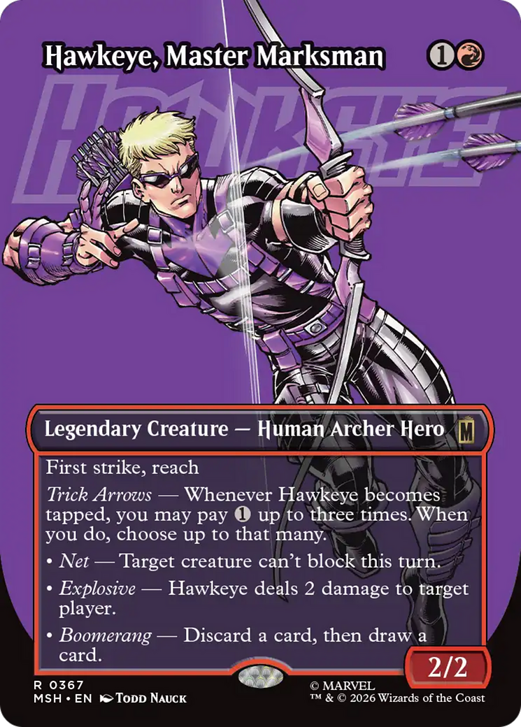 Hawkeye, Master Marksman (Borderless) [Marvel Super Heroes] | Chromatic Games